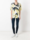 leaf print T-shirt