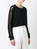 boat neck cropped jumper