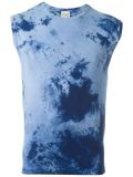 bleached effect sleeveless top