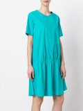 gathered T-shirt dress
