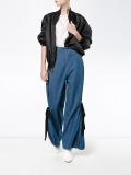 denim wide-leg trousers