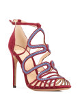 waved motif sandals 