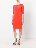 boat neck fitted dress