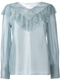 lace panel blouse