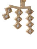 triple burst diamond earring