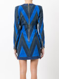chevron panel mini dress