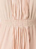 pleated front blouse