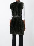 belted sleeveless coat