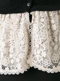 lace detail buttoned cardigan
