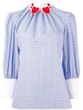 gathered neck blouse