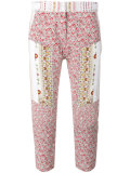 floral print cropped trousers