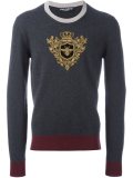 embroidered crown & bee jumper