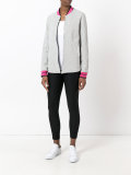 contrast hem bomber jacket