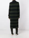 striped open cardi-coat