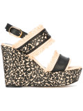 floral lace wedges