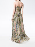 sleeveless paisley print gown 