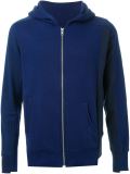 panelled zip hoodie 