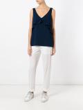 embroidered slim fit trousers