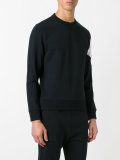 contrast diagonal band sweatshirt 