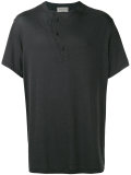 asymmetric buttoning T-shirt
