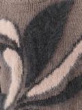patterned round neck jumper