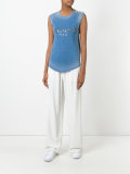 logo print tank top