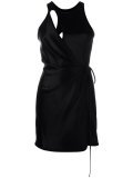 swim wrap mini dress