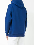 'work' print hoodie