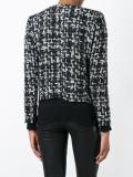 collarless cropped jacket