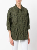 cropped sleeve raincoat