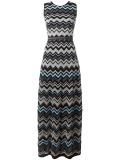 zig-zag pattern long dress