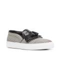 fringed slip-on sneakers