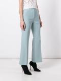 pleated cropped trousers