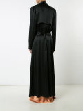 tie-waist silk jacket