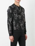 floral embroidery sweatshirt