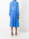 pleated trim shirt dress 