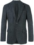 herringbone patterned blazer