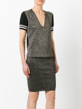 metallic knitted dress
