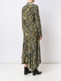 frill neck midi dress