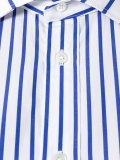 striped flared shirt dress