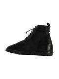 textured ankle tie boots