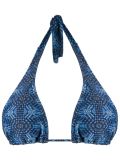 printed halterneck bikini top