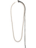 metallic pearl necklace
