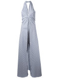 striped poplin jumpsuit