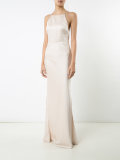 long halter-neck dress 