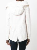 patch hooded coat