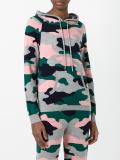 camouflage intarsia hoodie