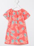 pineapple print kaftan dress