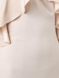 fitted ruffle trim dress