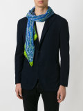 fringed printed scarf